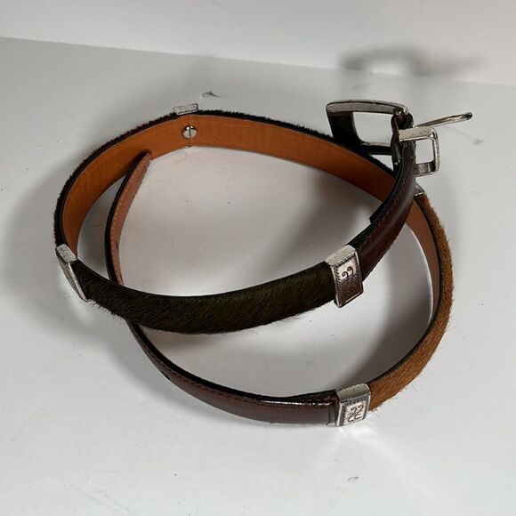 Brighton Multi-colored Calf Hair Leather Belt 30 - Picture 5 of 12